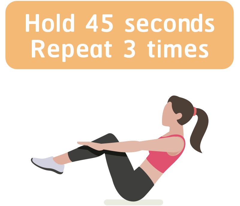 Woman doing core exercise