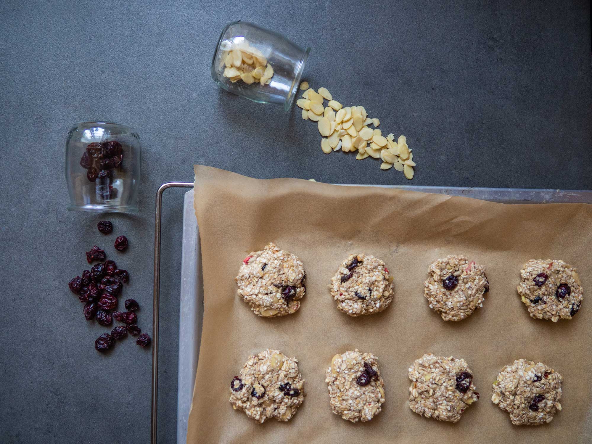 Cranberry Oat Cookies ready to eat