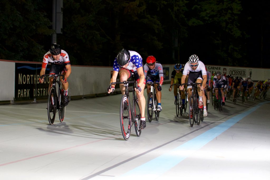 Track cycling at ed rudolph velodrome