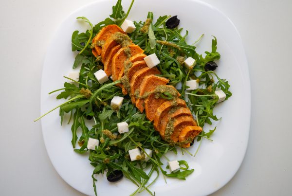 Sweet Potatoes with feta cheese