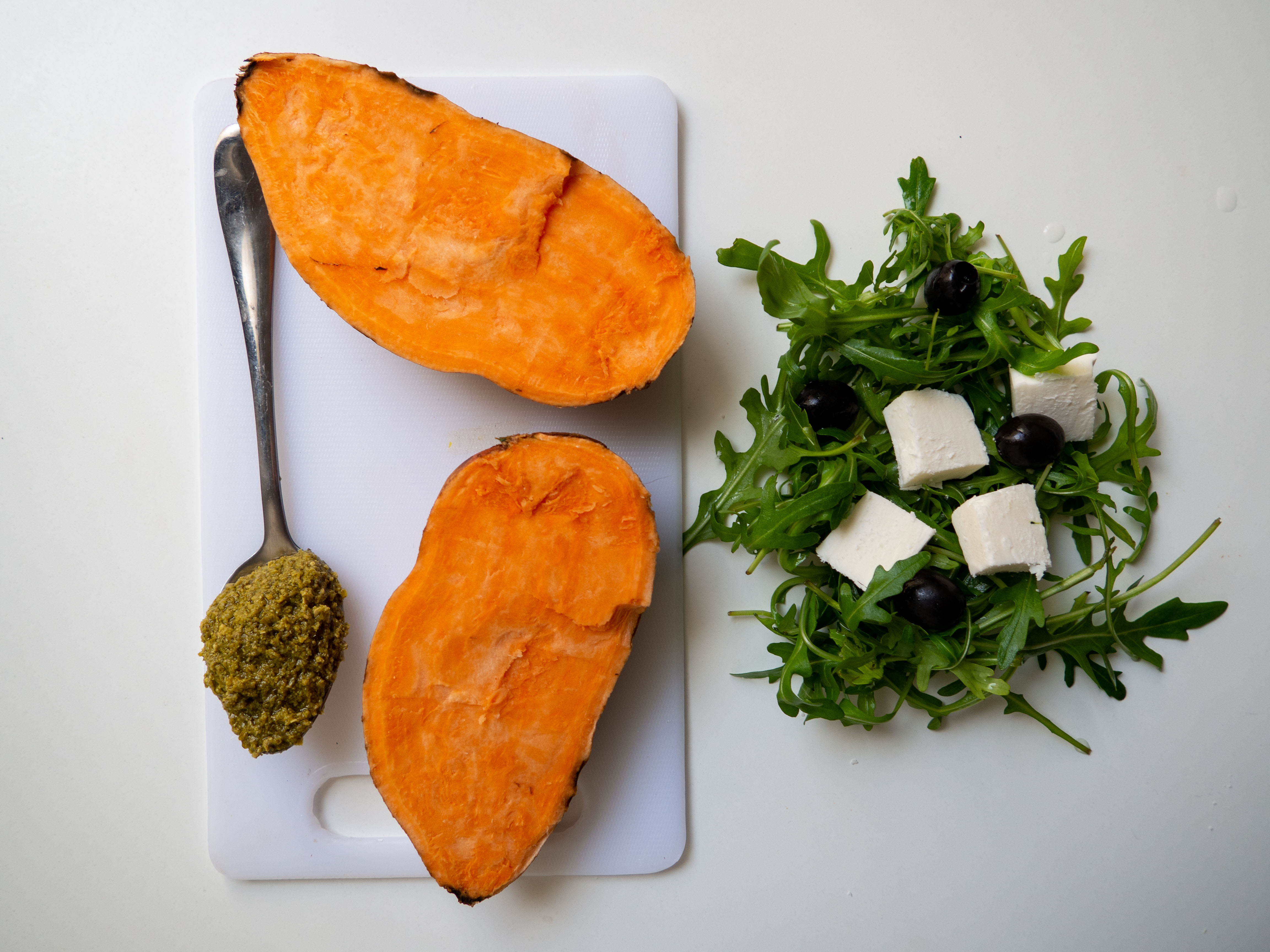 Sweet Potatoes with feta cheese