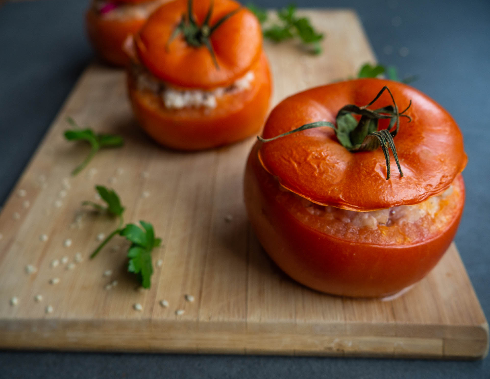 Stuffed Tomatoes With Barley Groats