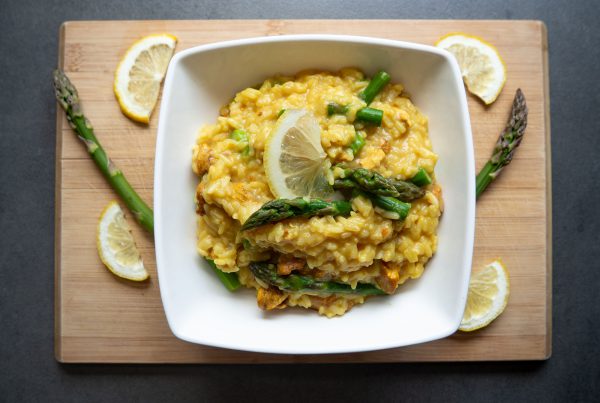 Coconut Risotto with Asparagus and Chicken