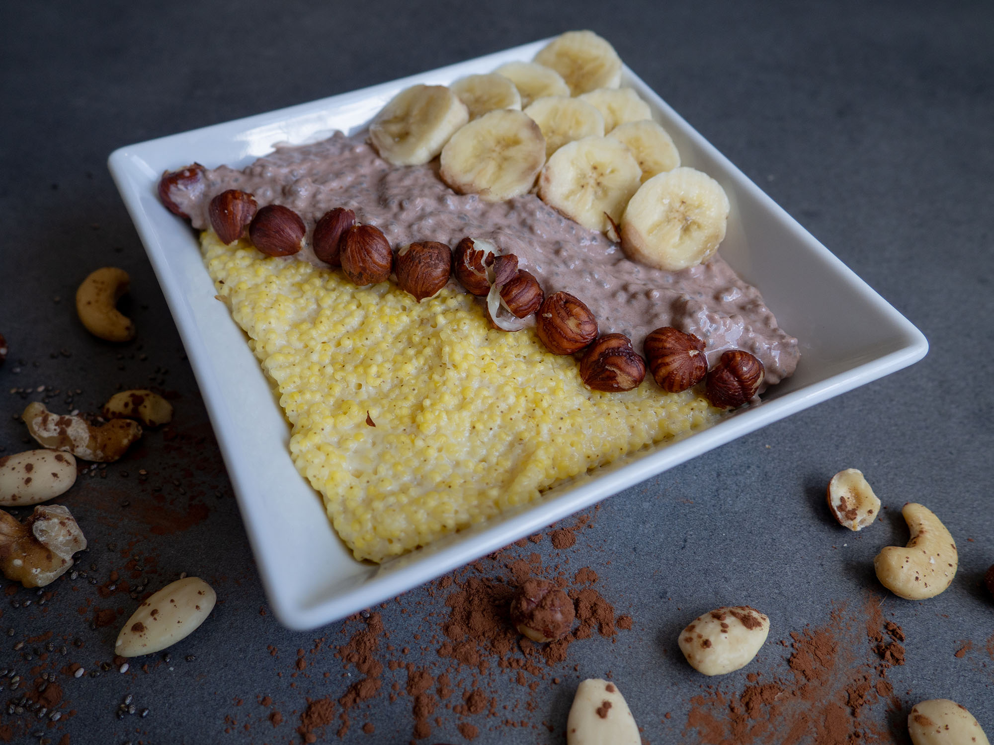 Millet Pudding with Cocoa and Chia