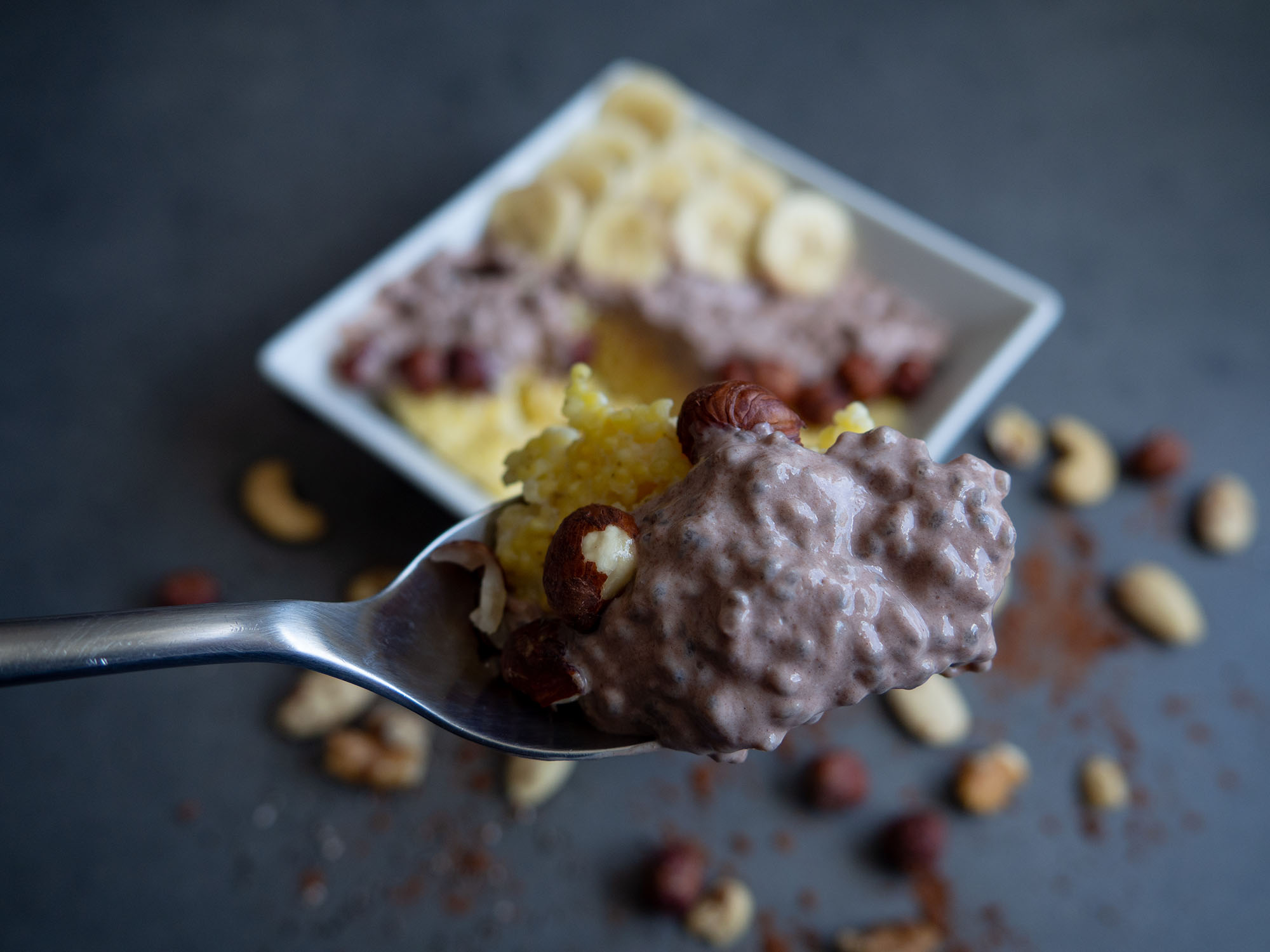 Millet Pudding with Cocoa and Chia